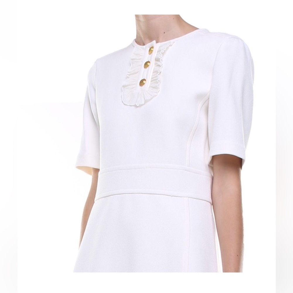 Tory Burch Crepe Ruffle Placket Dress 12